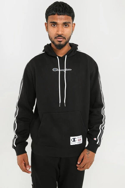 Champion Legacy hooded קפוצ'ון צ'מפיון לגבר בצבע שחור